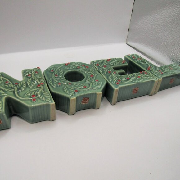 Lipper & Mann Creations Ceramic NOEL Candle Holders - Picture 13 of 15